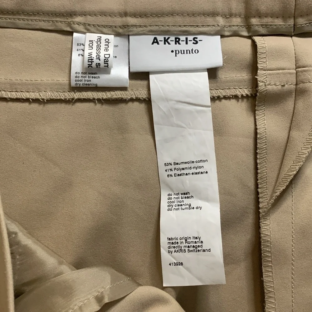 NWT Akris Punto Franca Techno Ankle Length Pants Size 14